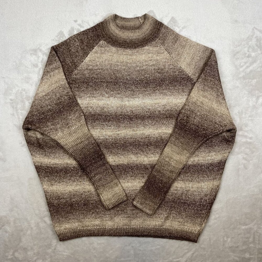 Rachel Zoe Womens Medium Brown Gradient Knit Sweater
